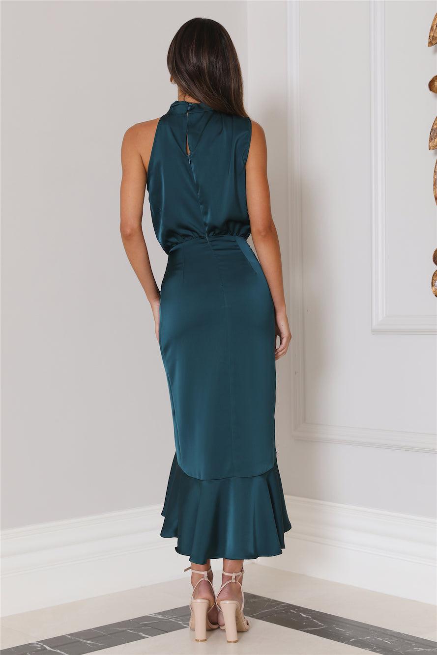 Party To Go Midi Dress Teal Product Image