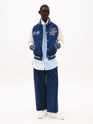 Colorblock Logo Varsity Jacket Product Image