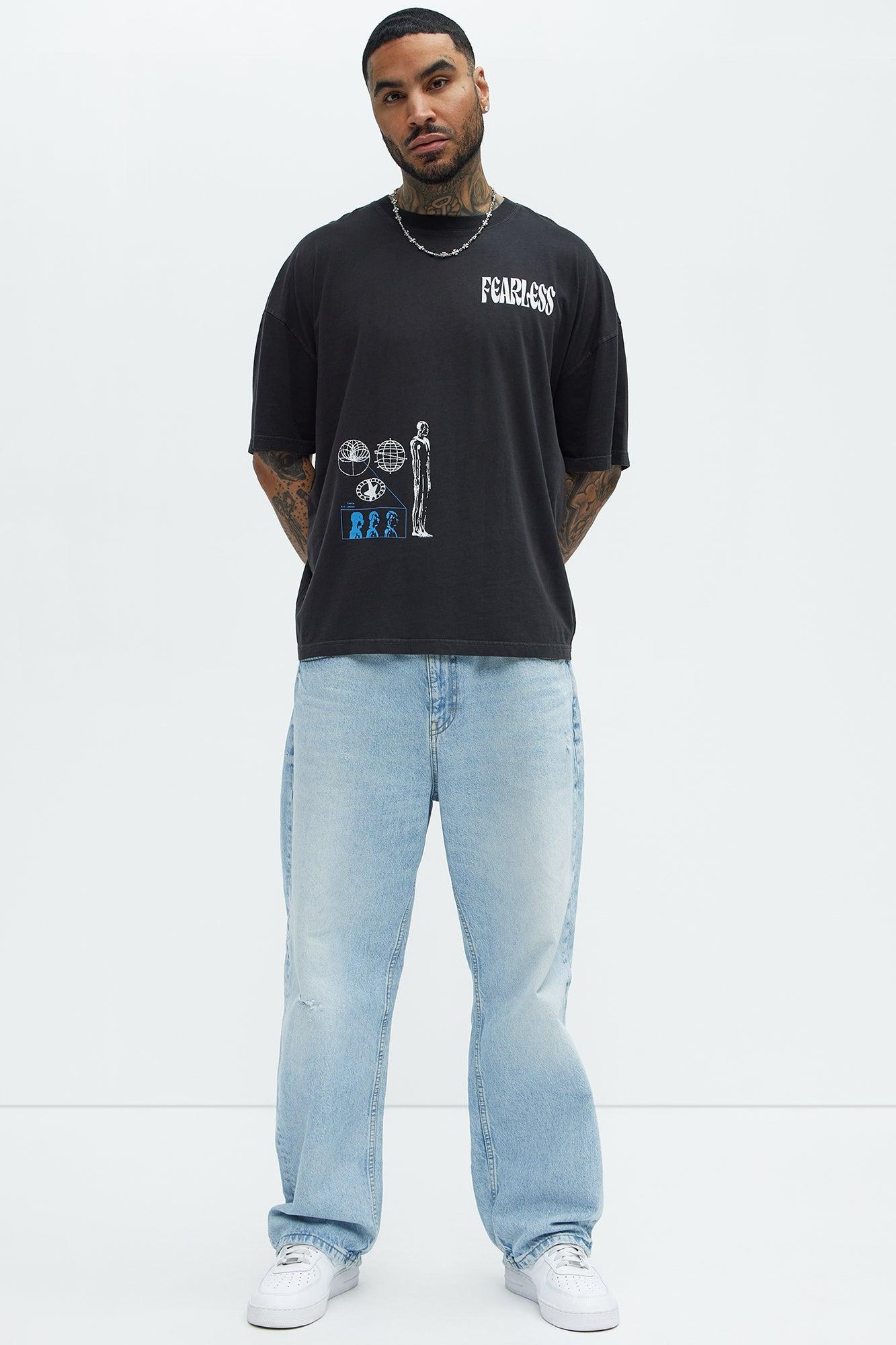 Fearless Oversized Short Sleeve Tee - Black Product Image