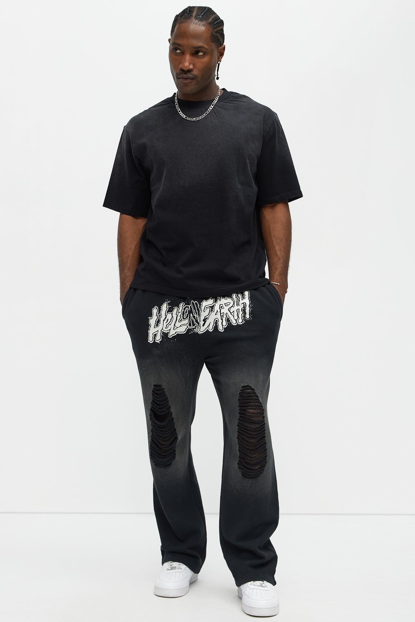Tyson Hell On Earth Straight Sweatpants - Black Product Image