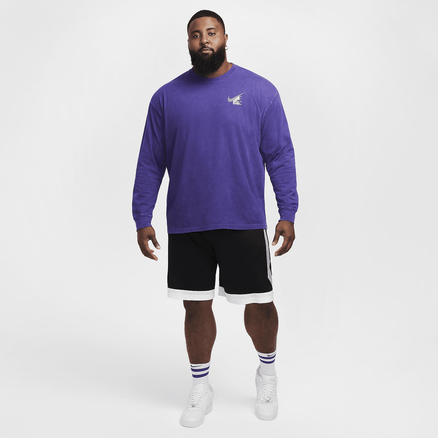 Nike Mens Max90 Long-Sleeve Basketball T-Shirt | HF6195-504 Product Image