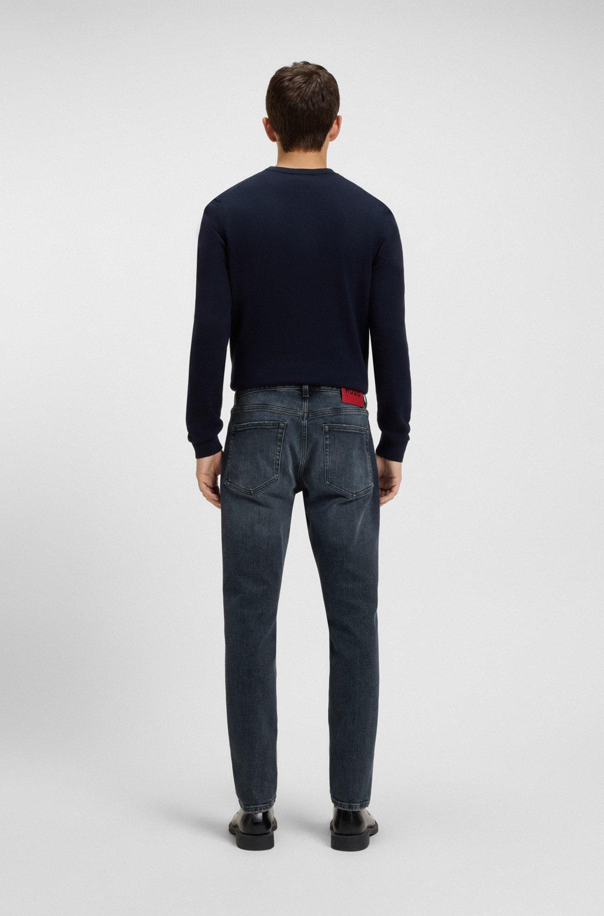 Extra-slim-fit jeans in mid-blue stretch denim Product Image