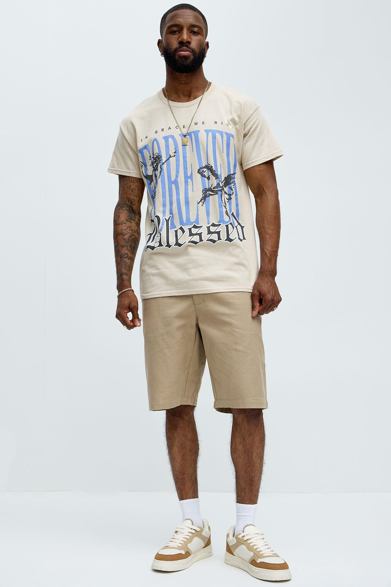 Foreverr Blessed Short Sleeve Tee - Taupe Male Product Image