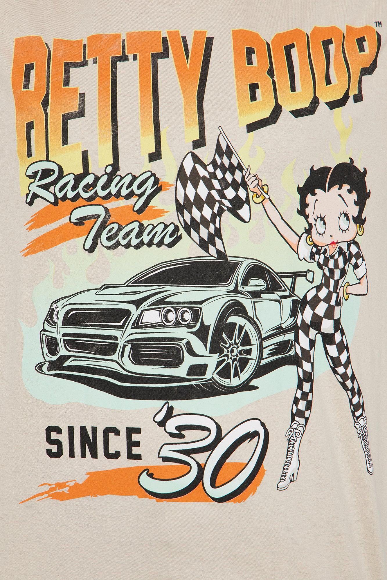 Betty Boop On Wheels Tshirt - Cream Female Product Image