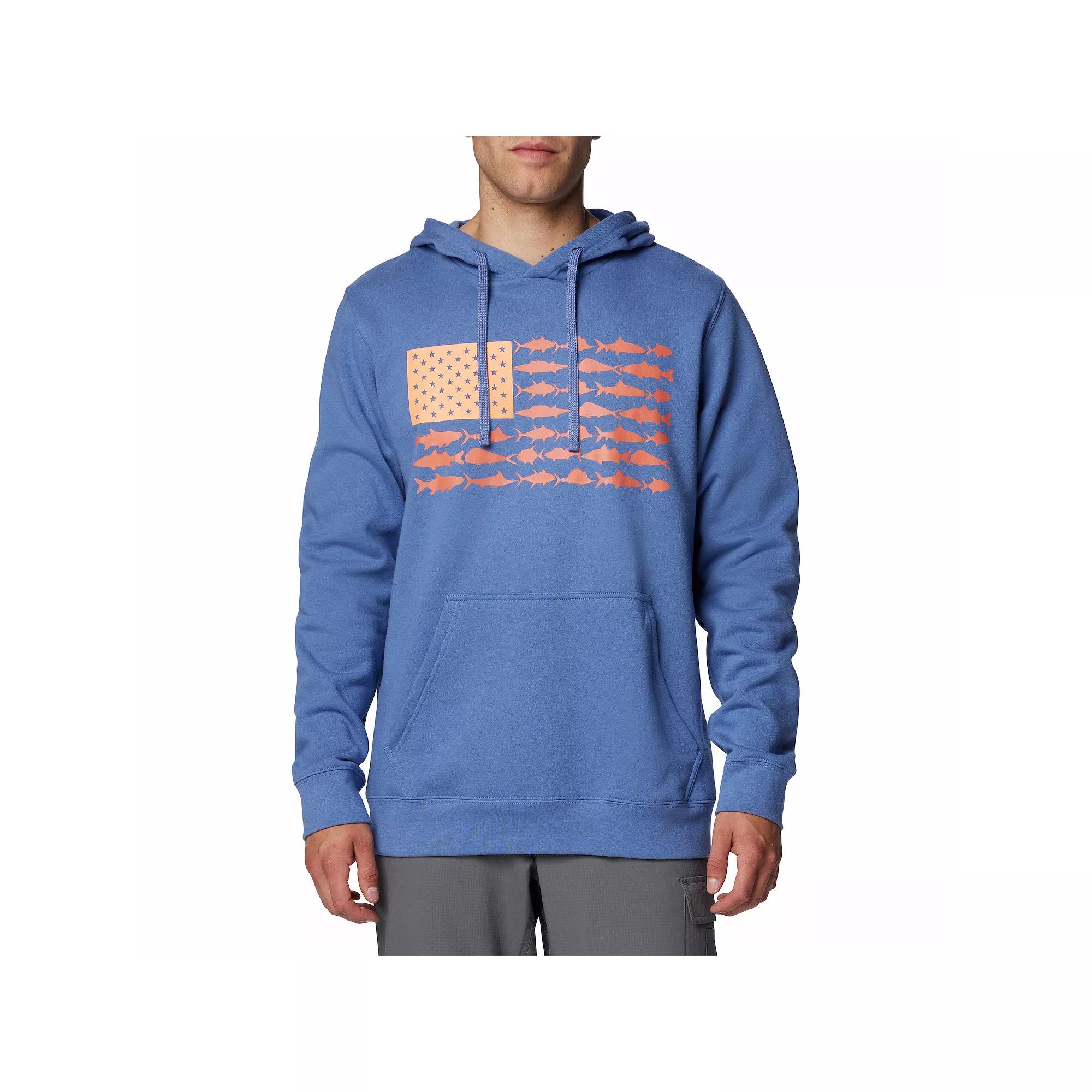 Men's Columbia PFG™ Fish Flag II Hoodie, Size: XL, Bluebell Product Image