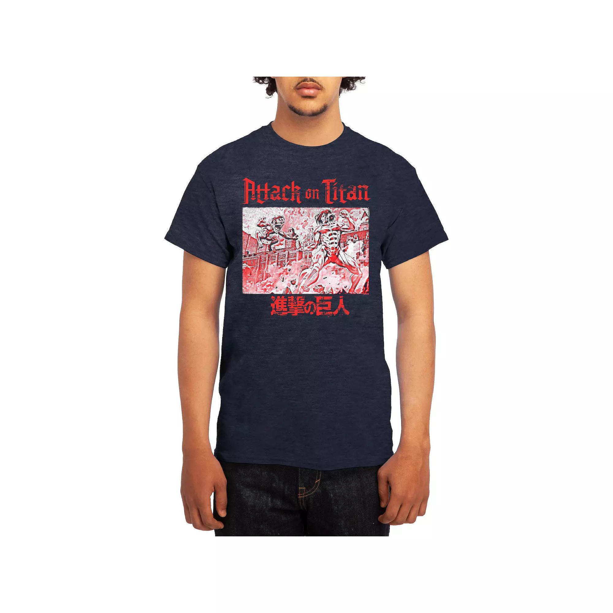 Men's Attack on Titan Special Ops Scouts Graphic Tee, Size: Large, Grey Red Product Image