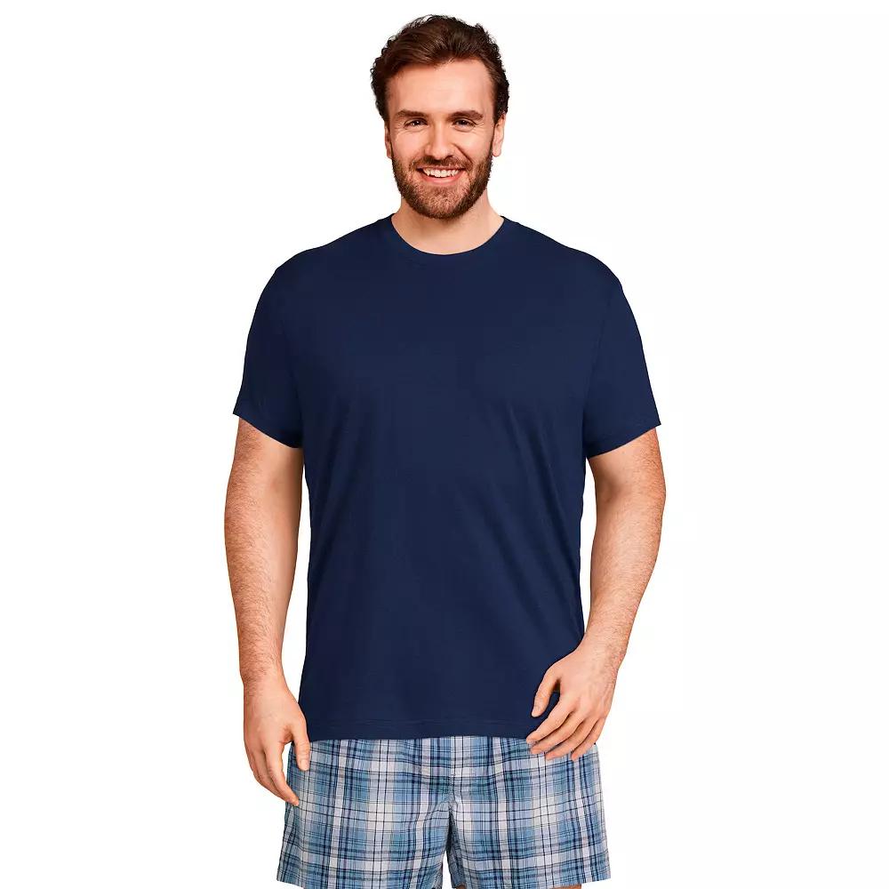 Big & Tall Lands' End Crew Neck Premium Cotton Tee - 3 Pack, Men's,  Product Image