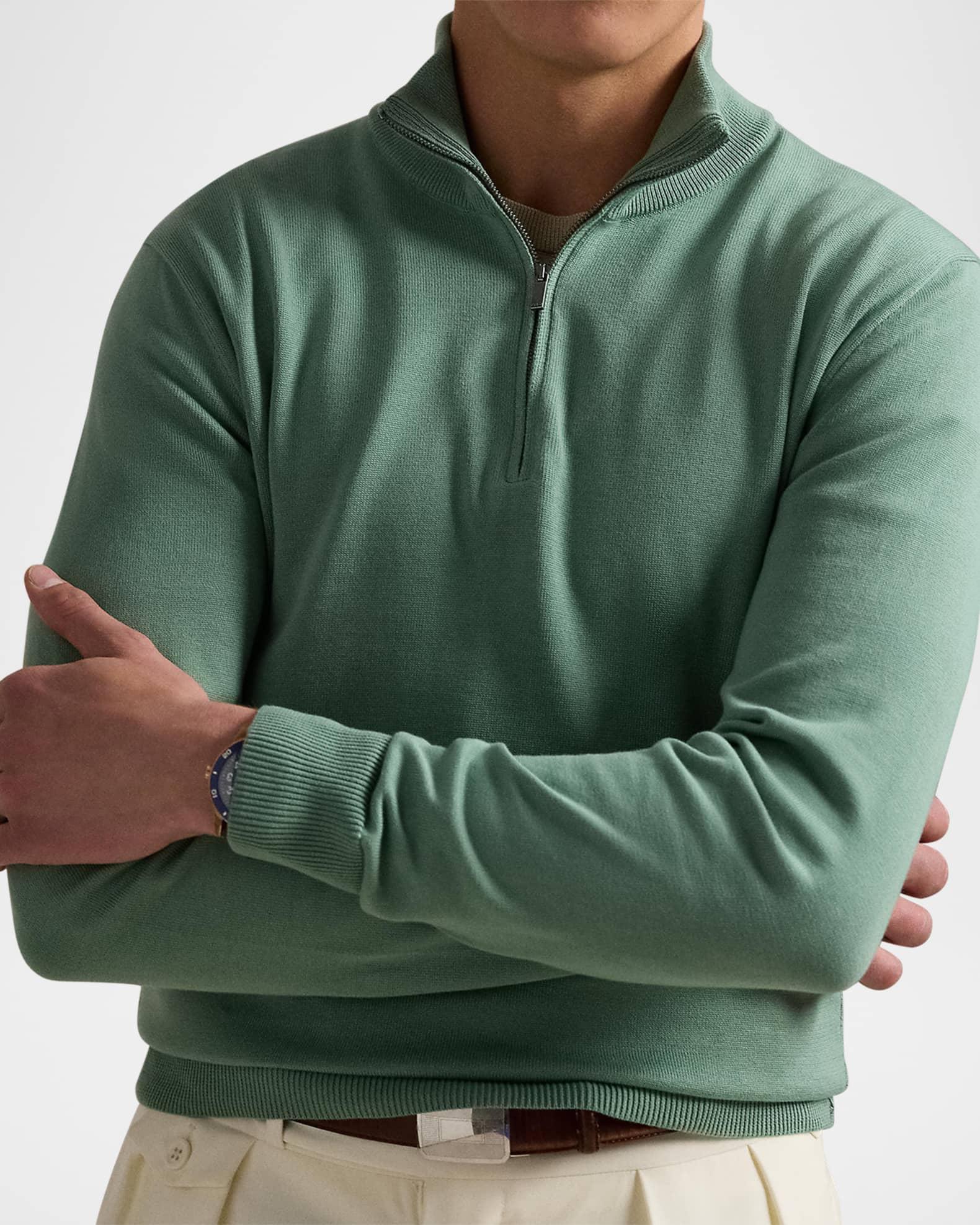 Mens Cotton Quarter-Zip Sweater Product Image