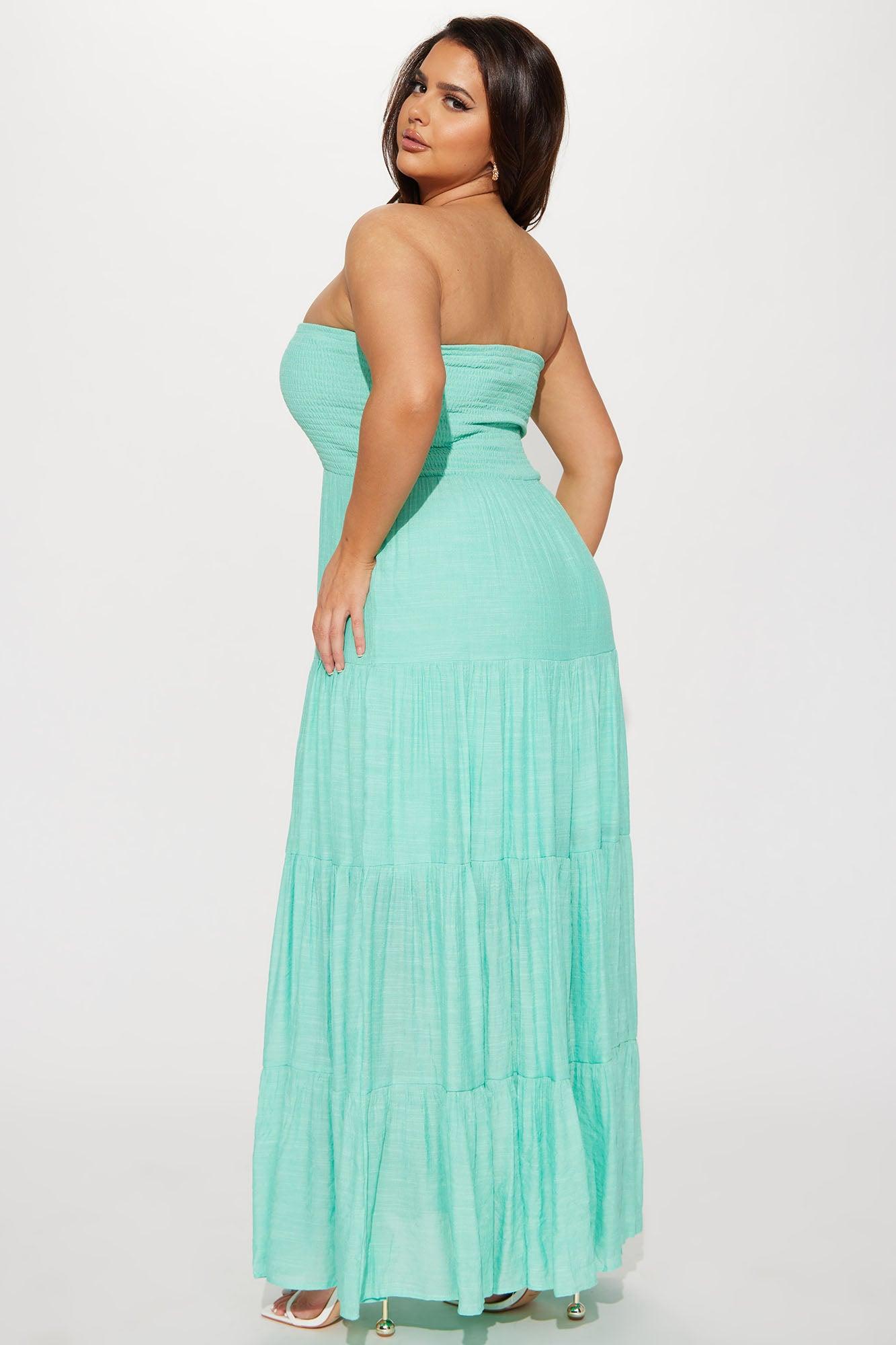 Almafi Coast Maxi Dress - Mint Product Image