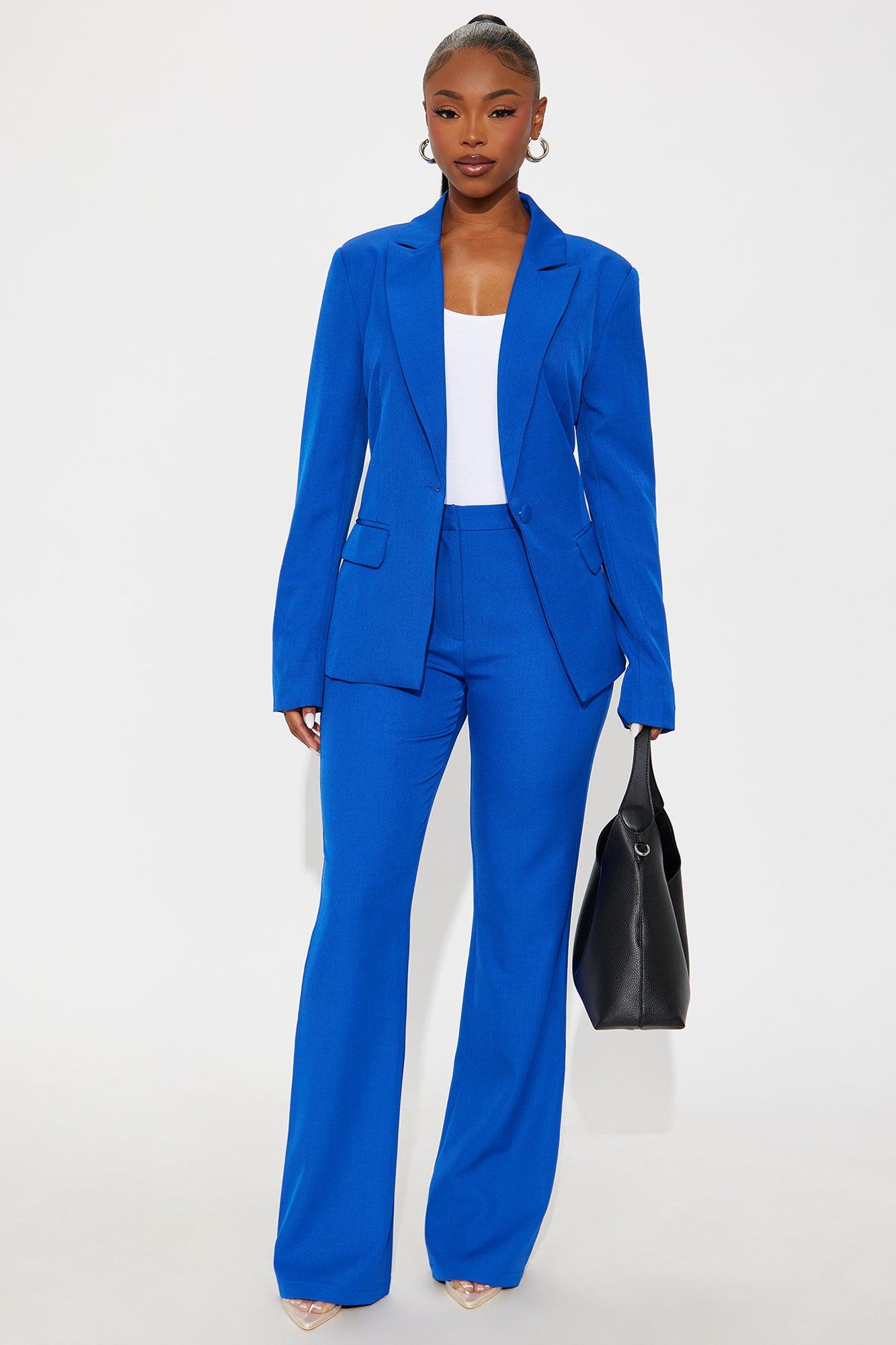 Breaking Even Flare Trouser - Royal Female Product Image