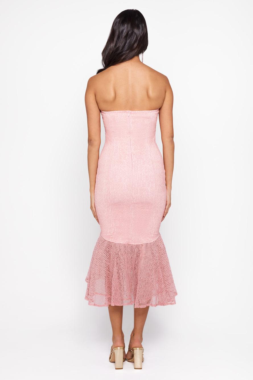 HELLO MOLLY Lovely Heart Midi Dress Pink Product Image