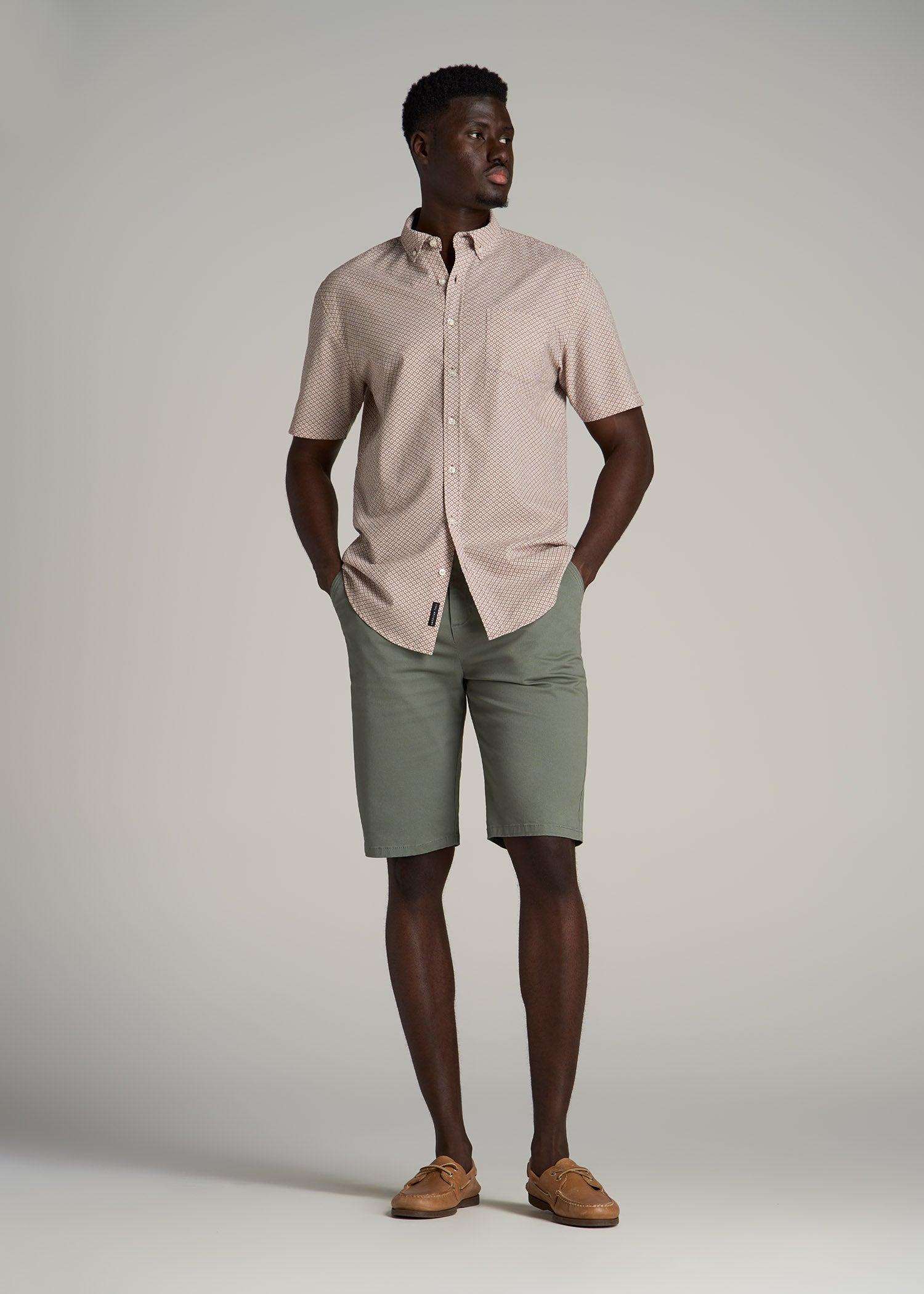 Chino Shorts for Tall Men in Desert Khaki Male Product Image