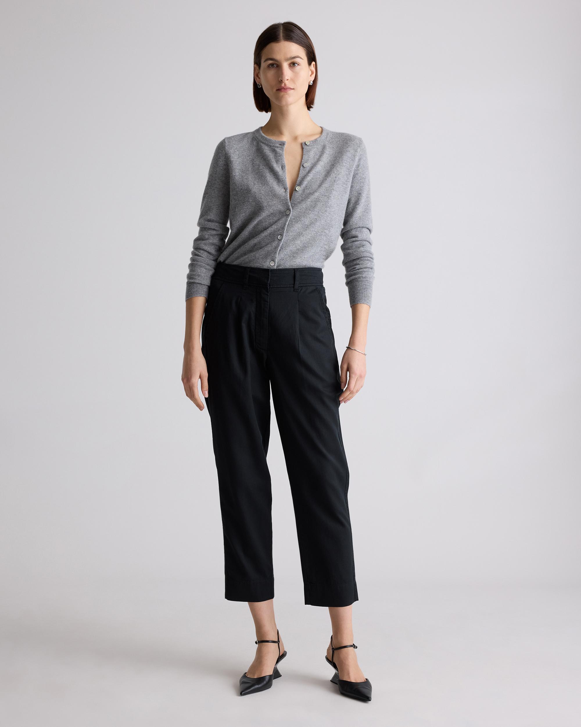 Quince | Women's Drapey Twill Tapered Trouser Tencel Product Image
