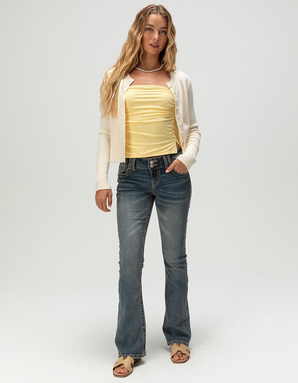 TILLYS Butter Soft Side Slit Womens Tube Top - YELLOW Product Image