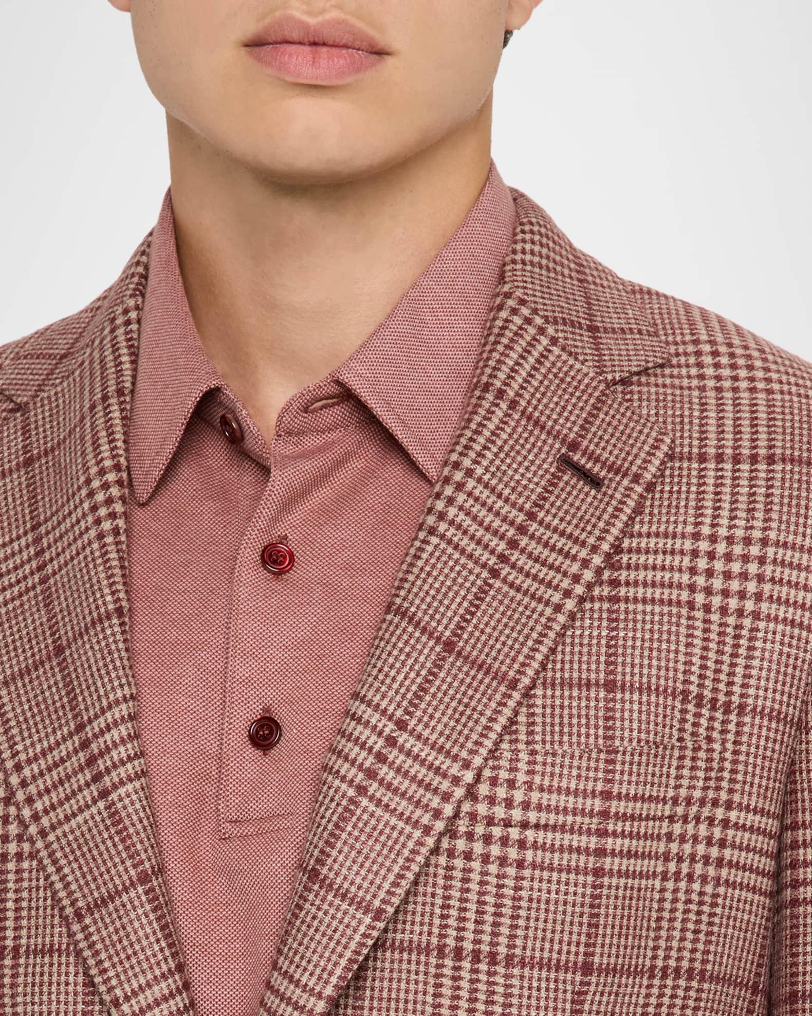 Men's Cashmere Blend Rust Plaid Sport Coat Product Image