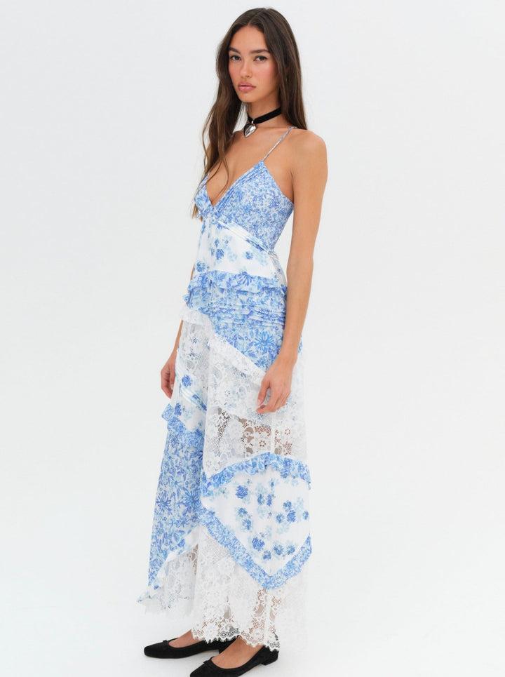 Rosalyn Maxi Dress — Blue Product Image