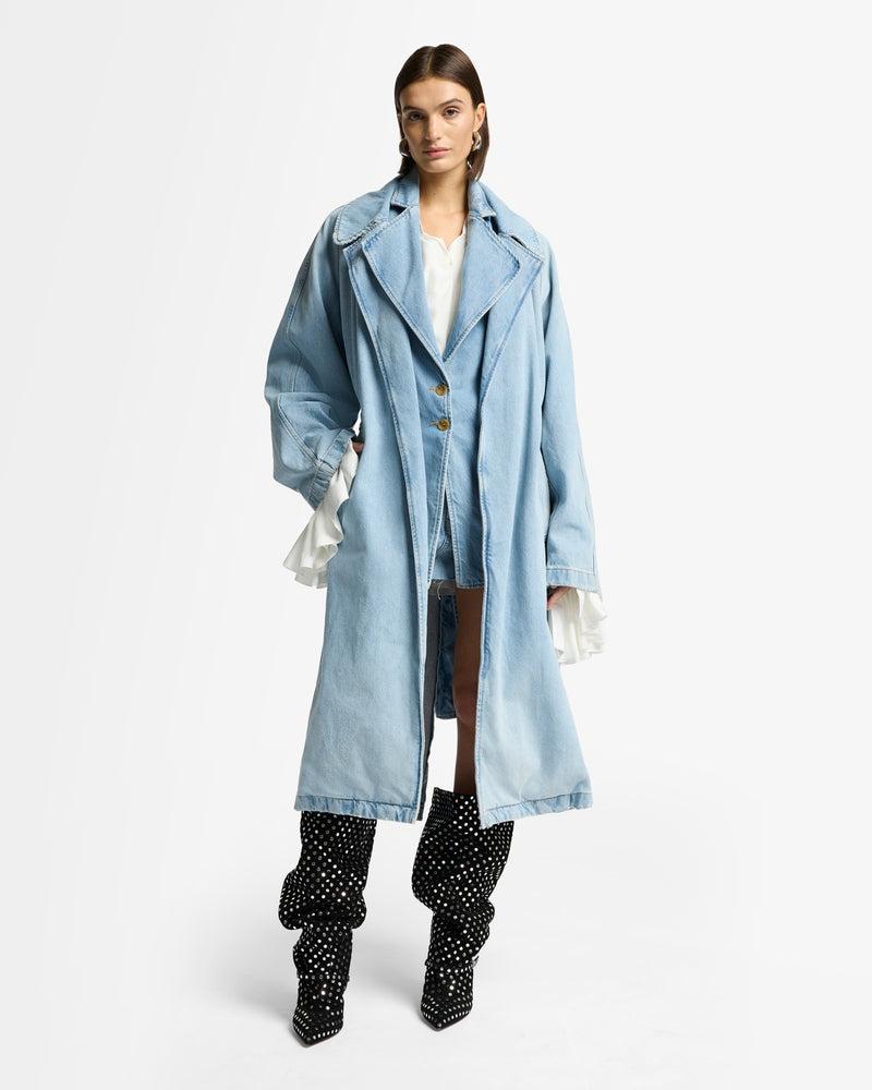 Denim Trench Coat Product Image