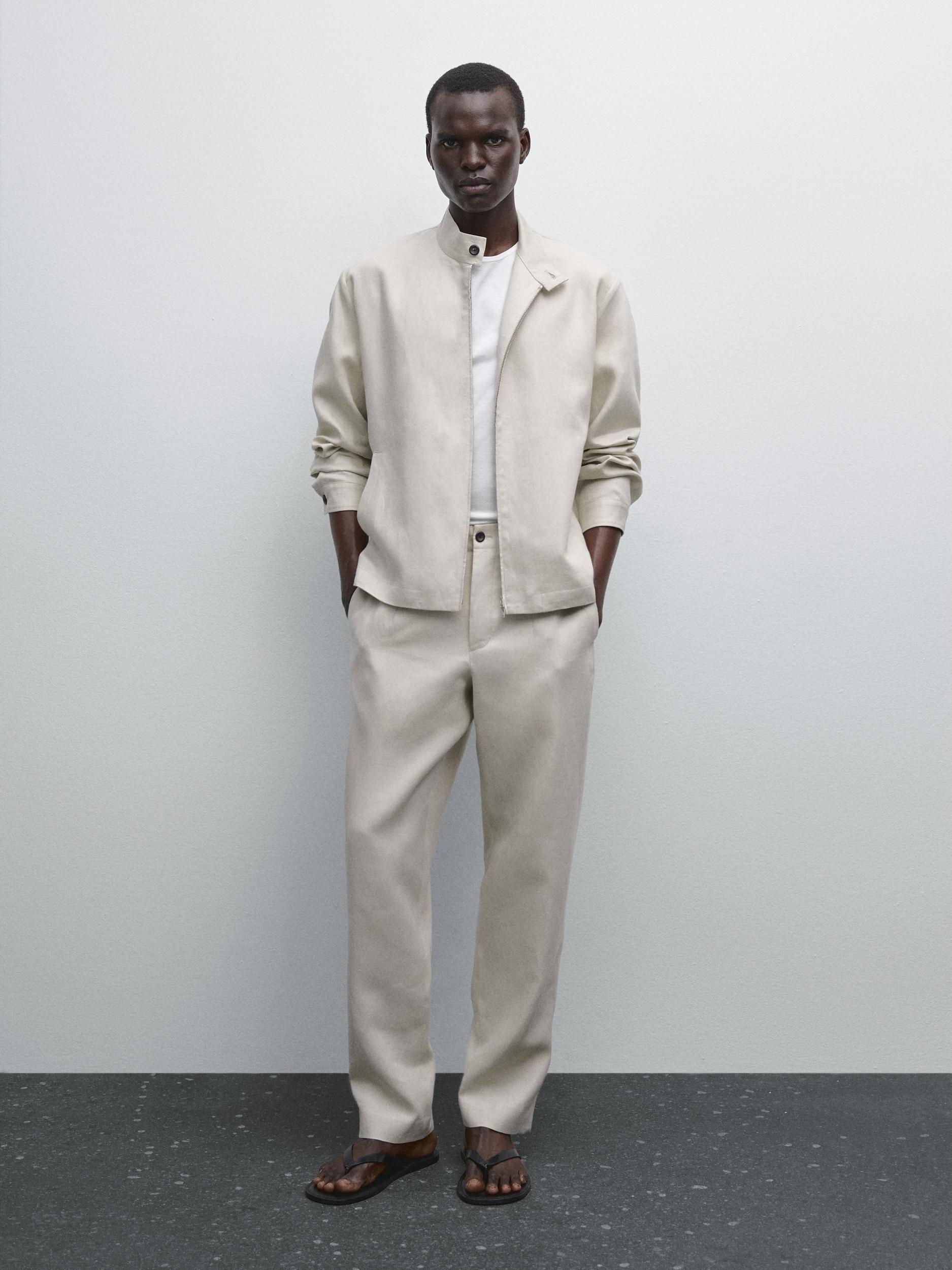 100% linen lightweight jacket Product Image