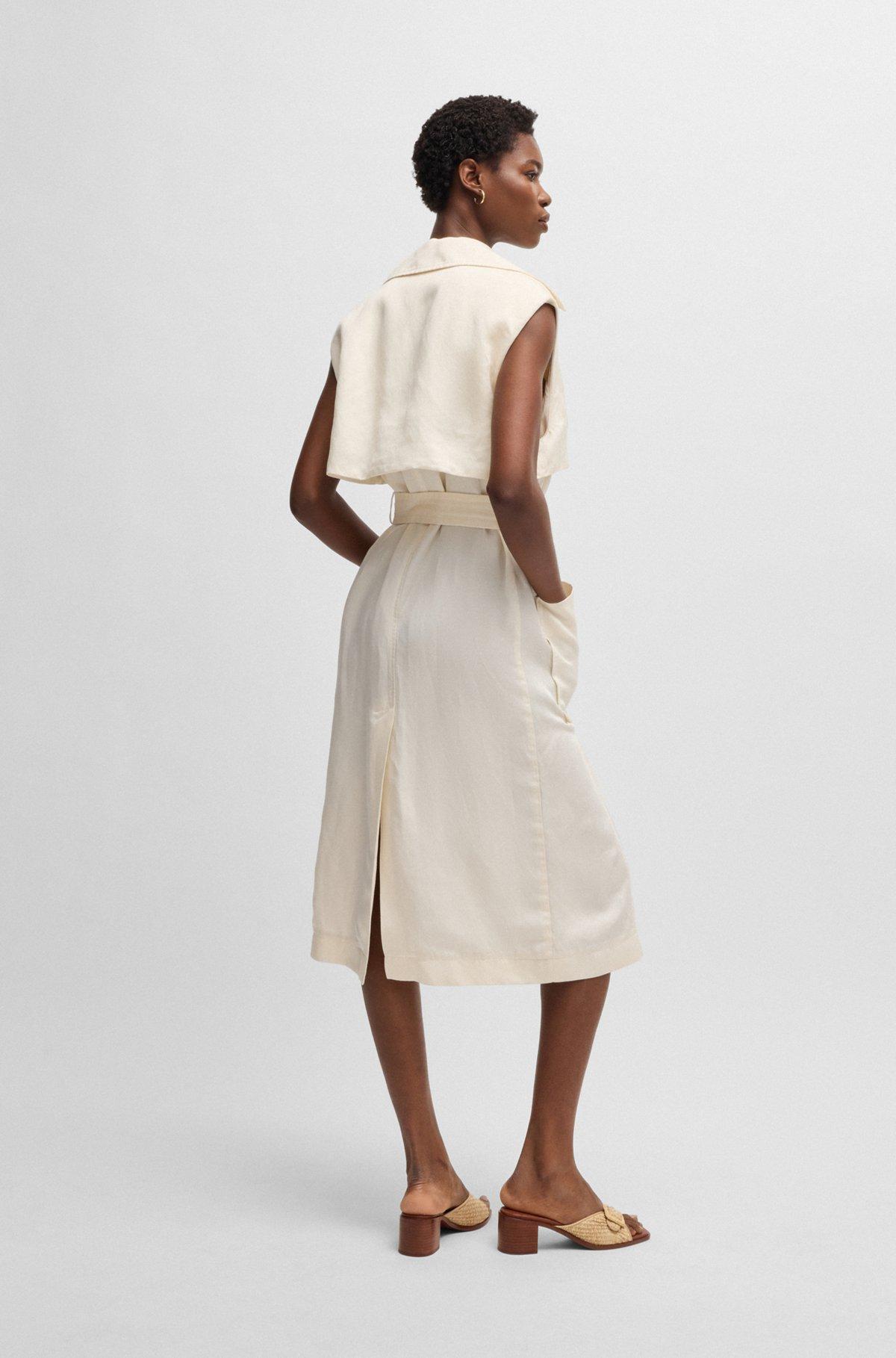 Sleeveless trench dress with double-breasted closure Product Image