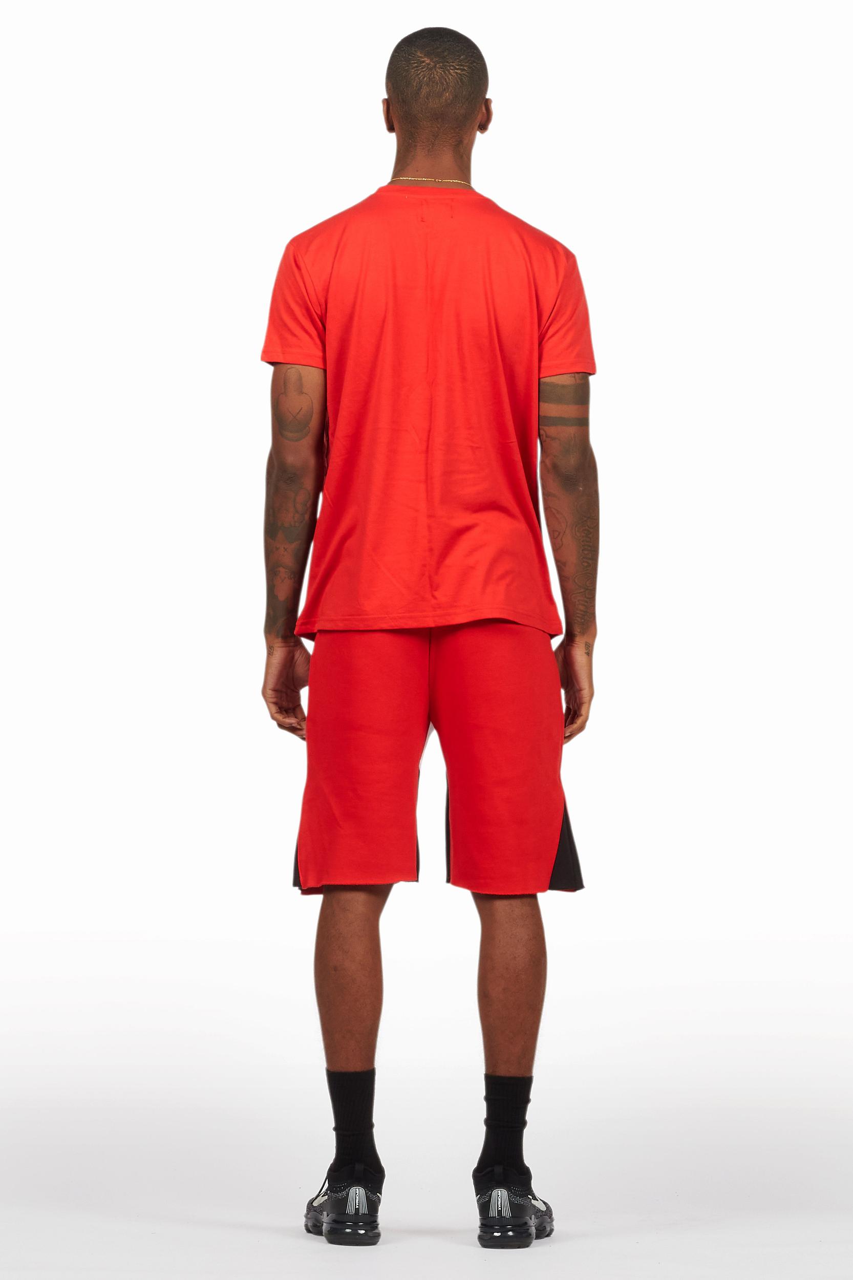 Allstar Red/White T-Shirt Short Set Male Product Image
