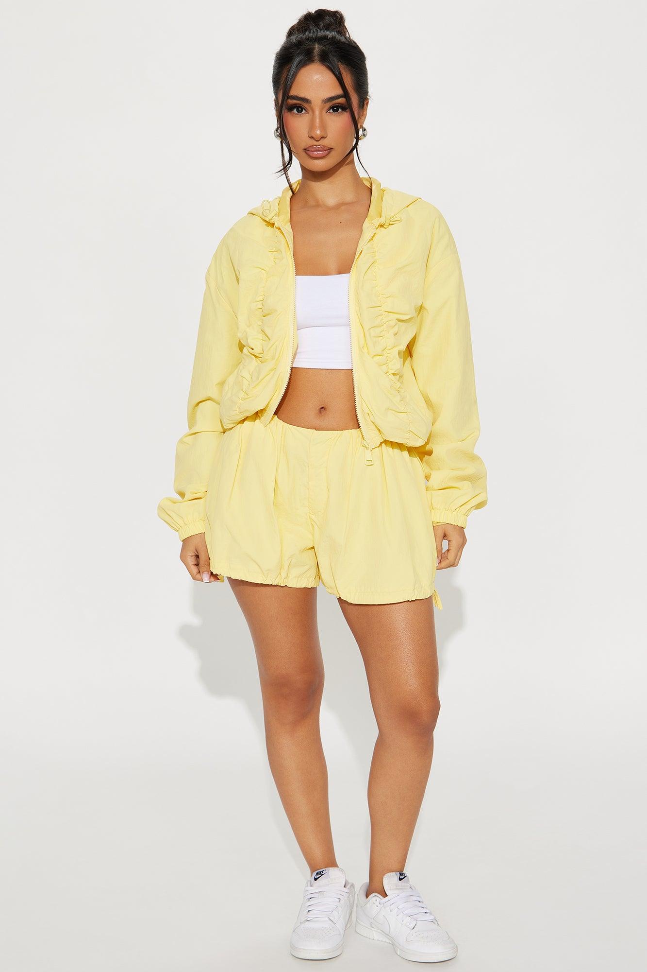 Sweet Like Honey Windbreaker Jacket - Yellow Product Image