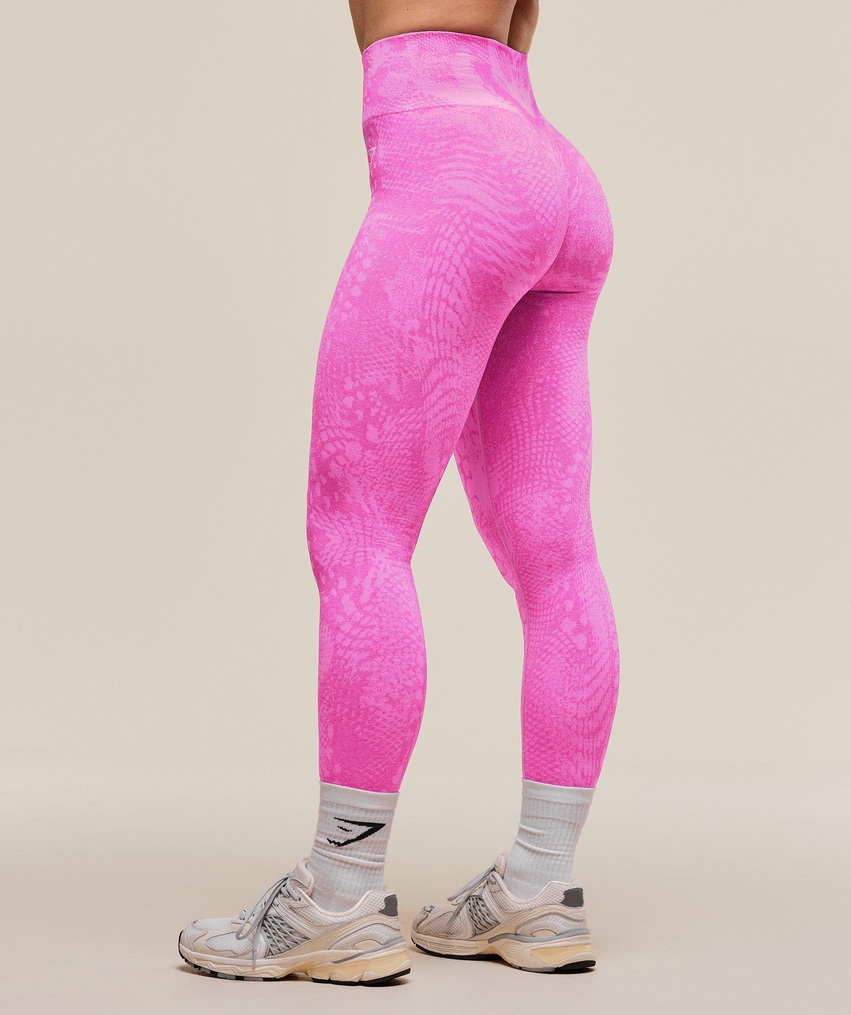 Gymshark Adapt Animal X Whitney Seamless Leggings - Sour Pink/Vibrant Pink Female Product Image