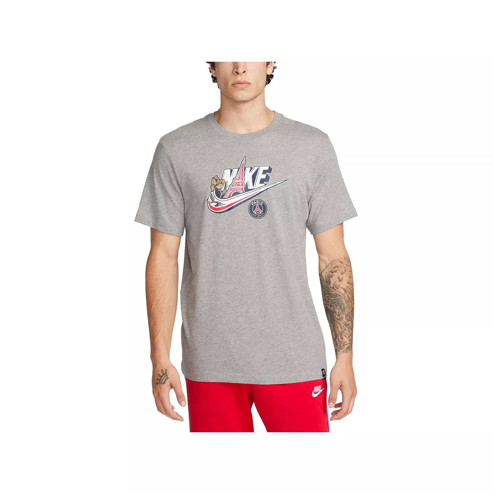Men's Nike Heather Gray Paris Saint-Germain Futura T-Shirt,  Product Image