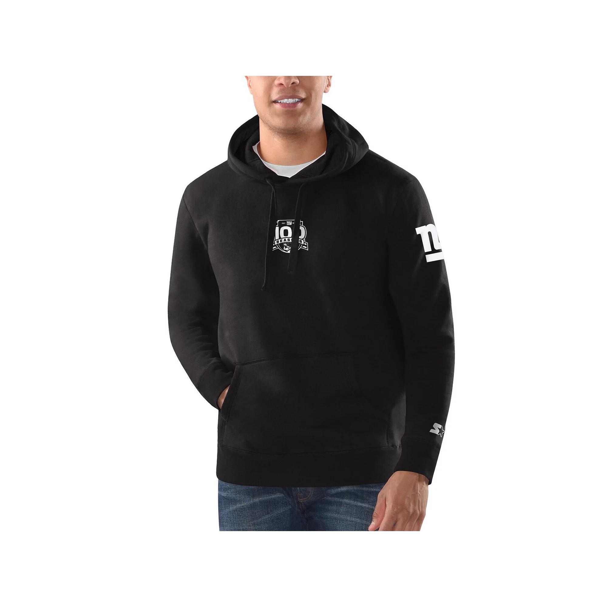 Men's Starter Black New York Giants 100th Season Pullover Hoodie,  Product Image
