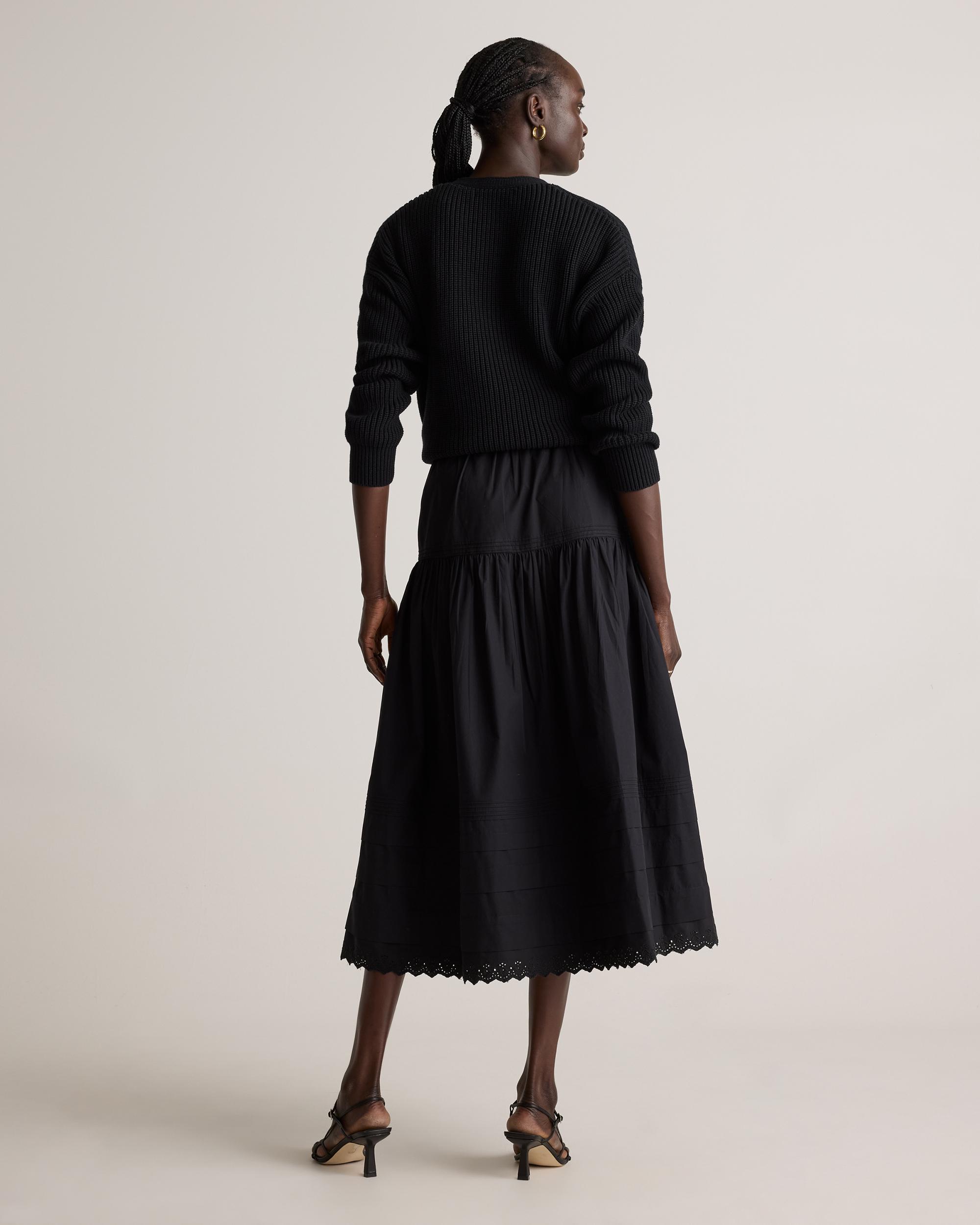 Quince | Women's Poplin Pintuck Maxi Skirt Organic Cotton Product Image