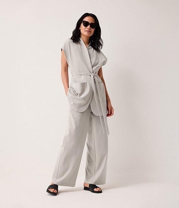 Eileen Fisher Ponte Wide Leg Full Length Trouser Product Image