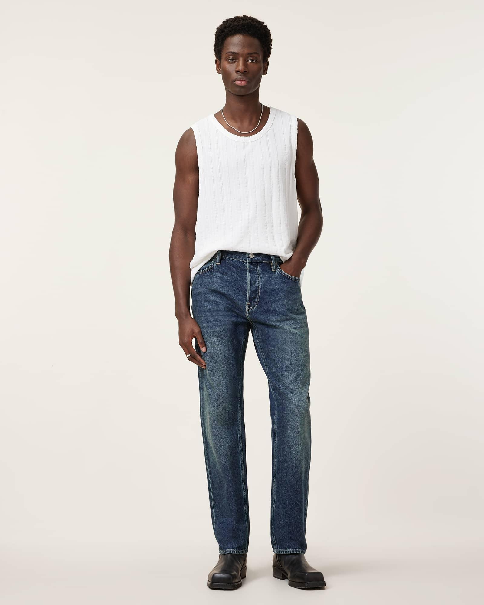 Reid Straight Fit Denim Jeans Product Image
