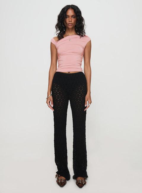 Call It What You Want Mesh Pants Black Product Image
