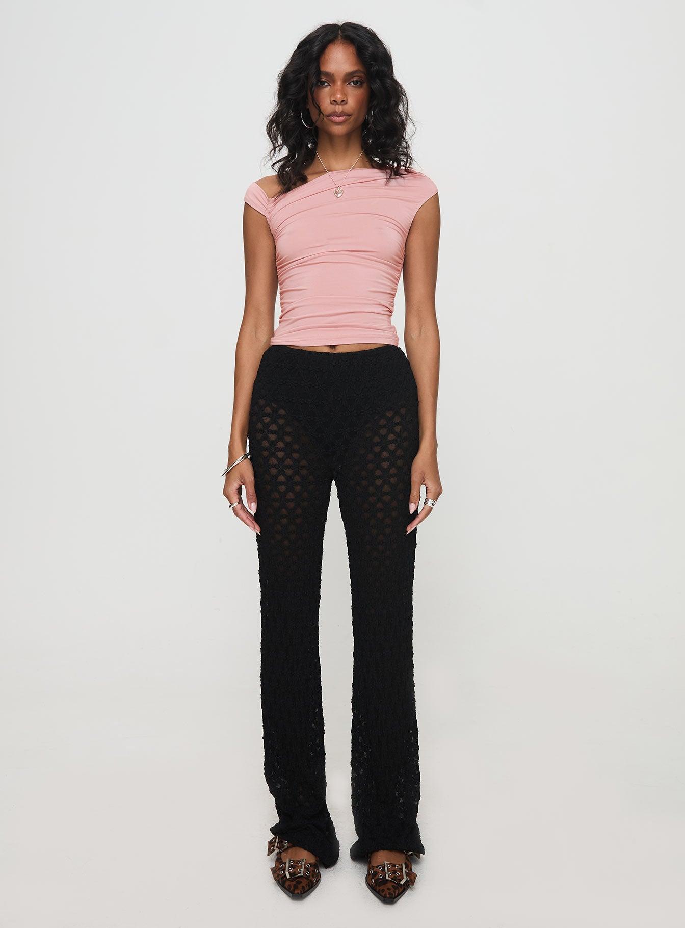 Call It What You Want Mesh Pants Black Product Image