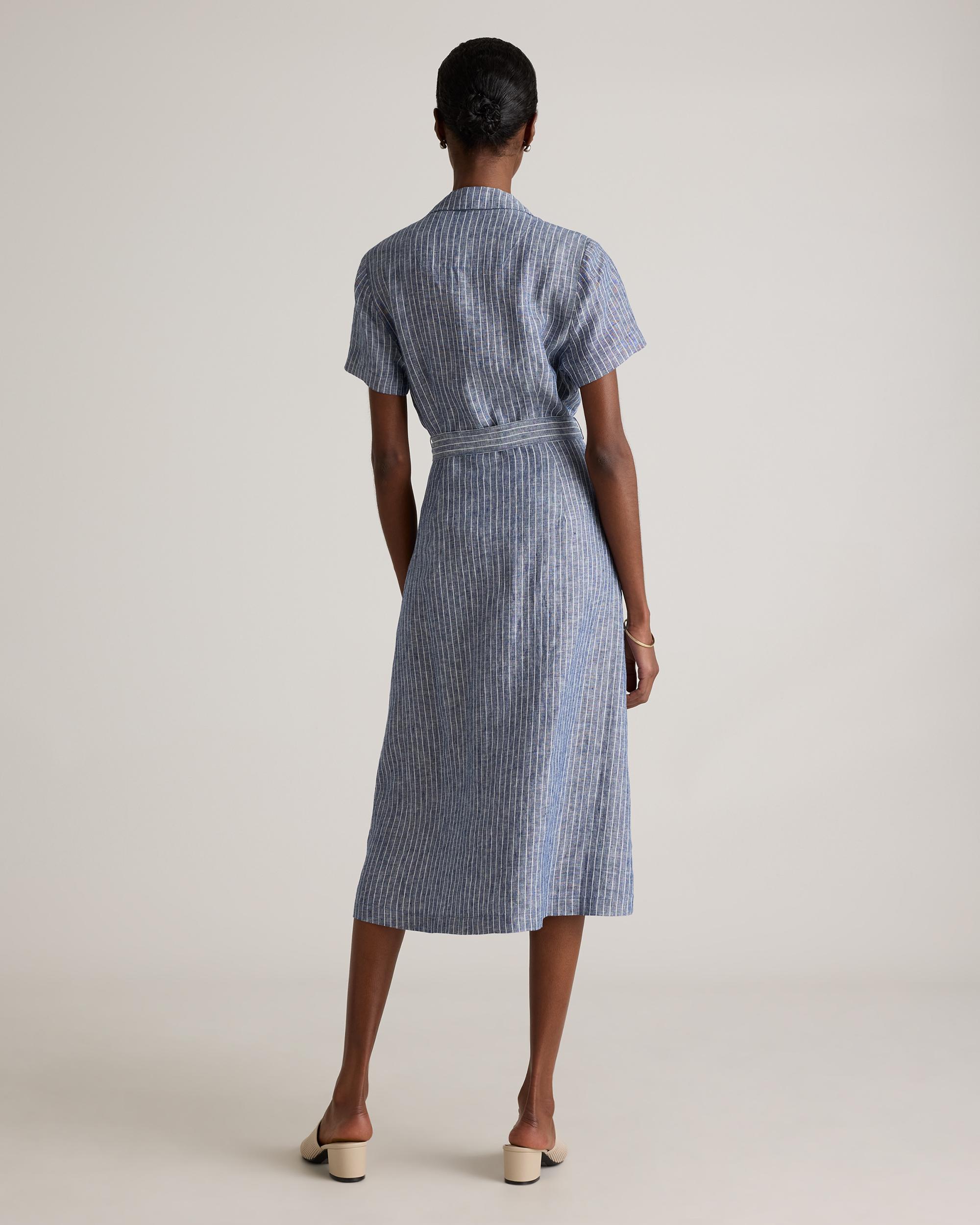 Quince | Women's 100% European Linen Button Front Dress Product Image