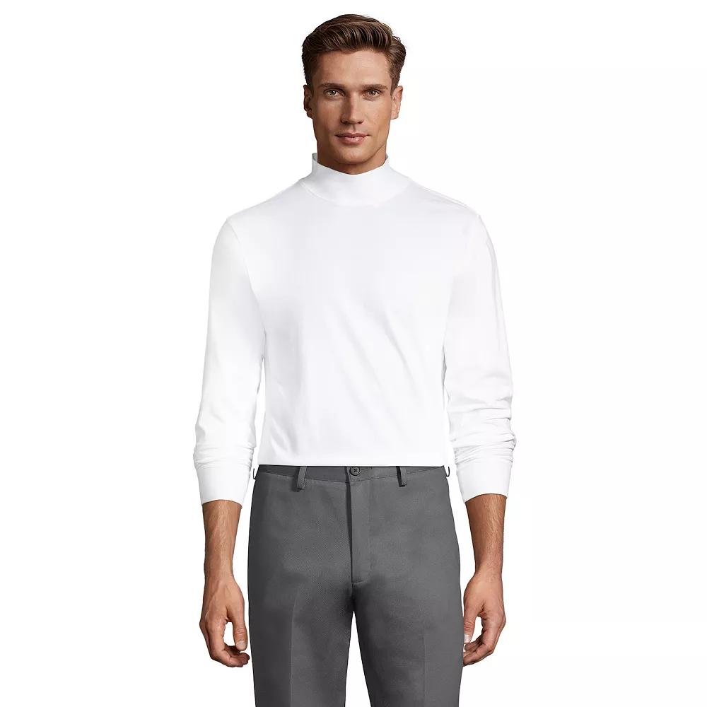 Big & Tall Lands' End Super-T Classic-Fit Mock Turtleneck, Men's,  Product Image