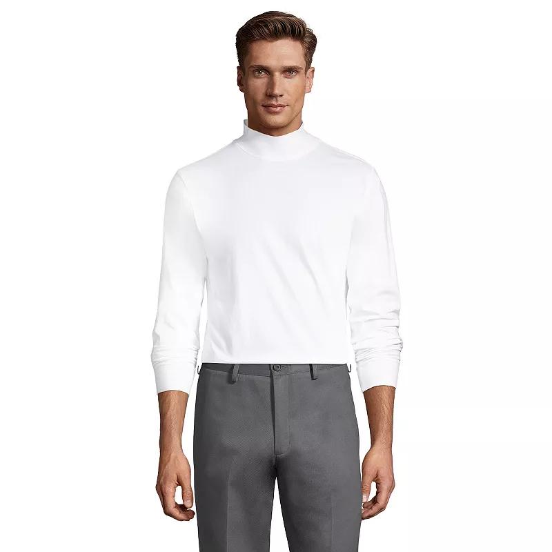 Big & Tall Lands' End Super-T Classic-Fit Mock Turtleneck, Men's,  Product Image
