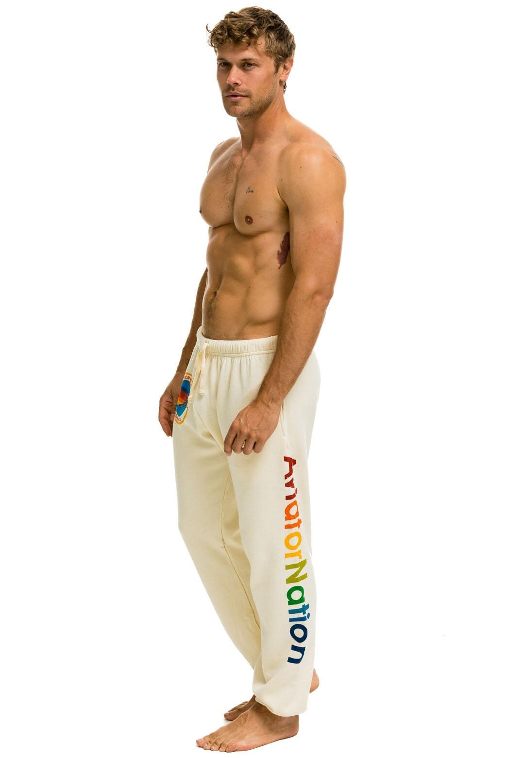 AVIATOR NATION ASPEN SWEATPANTS - VINTAGE WHITE Male Product Image