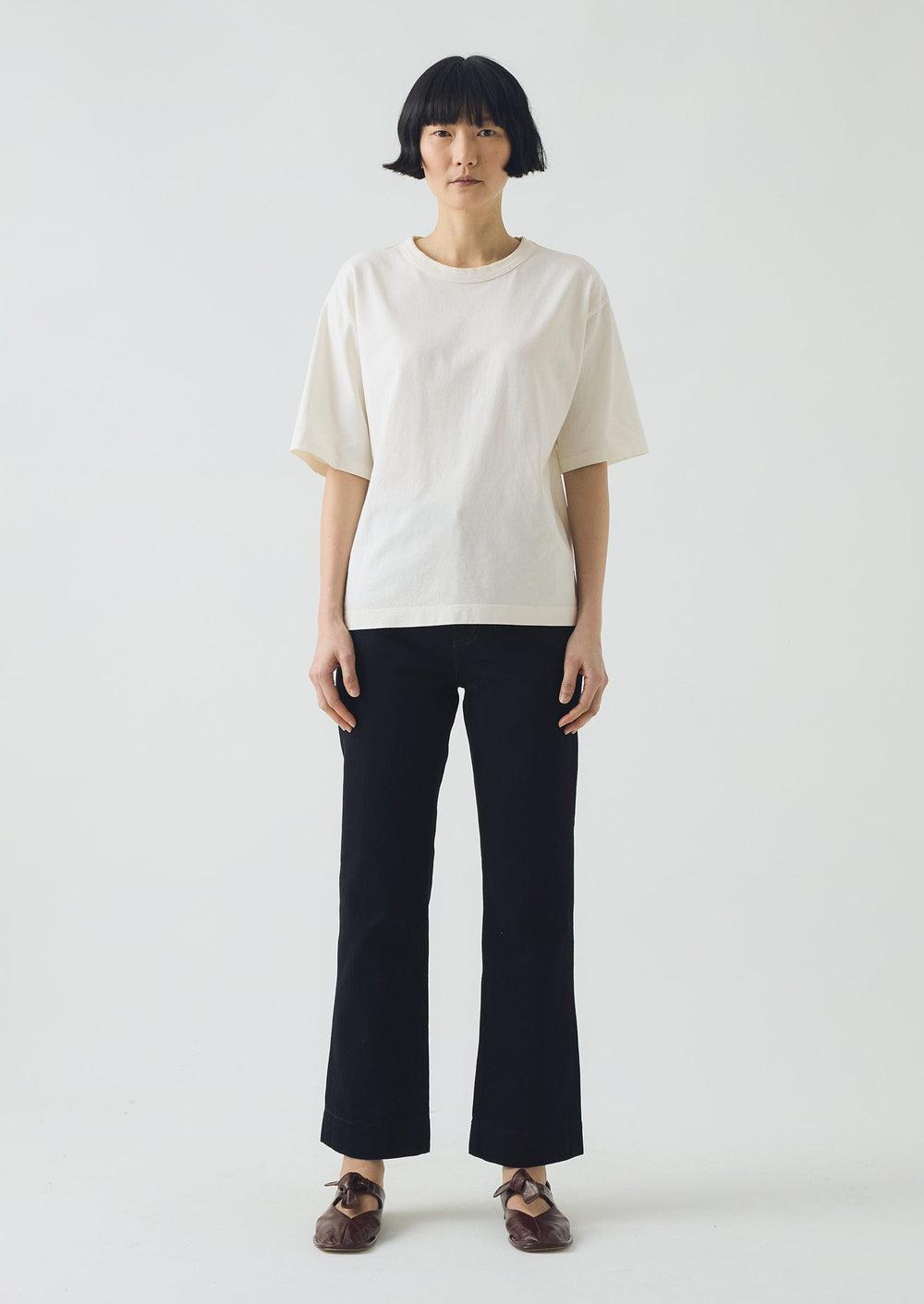 Short Sleeve Cotton Tee | Paper White Product Image