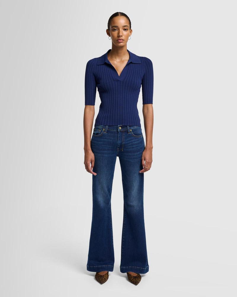 Ribbed Henley Sweater Product Image