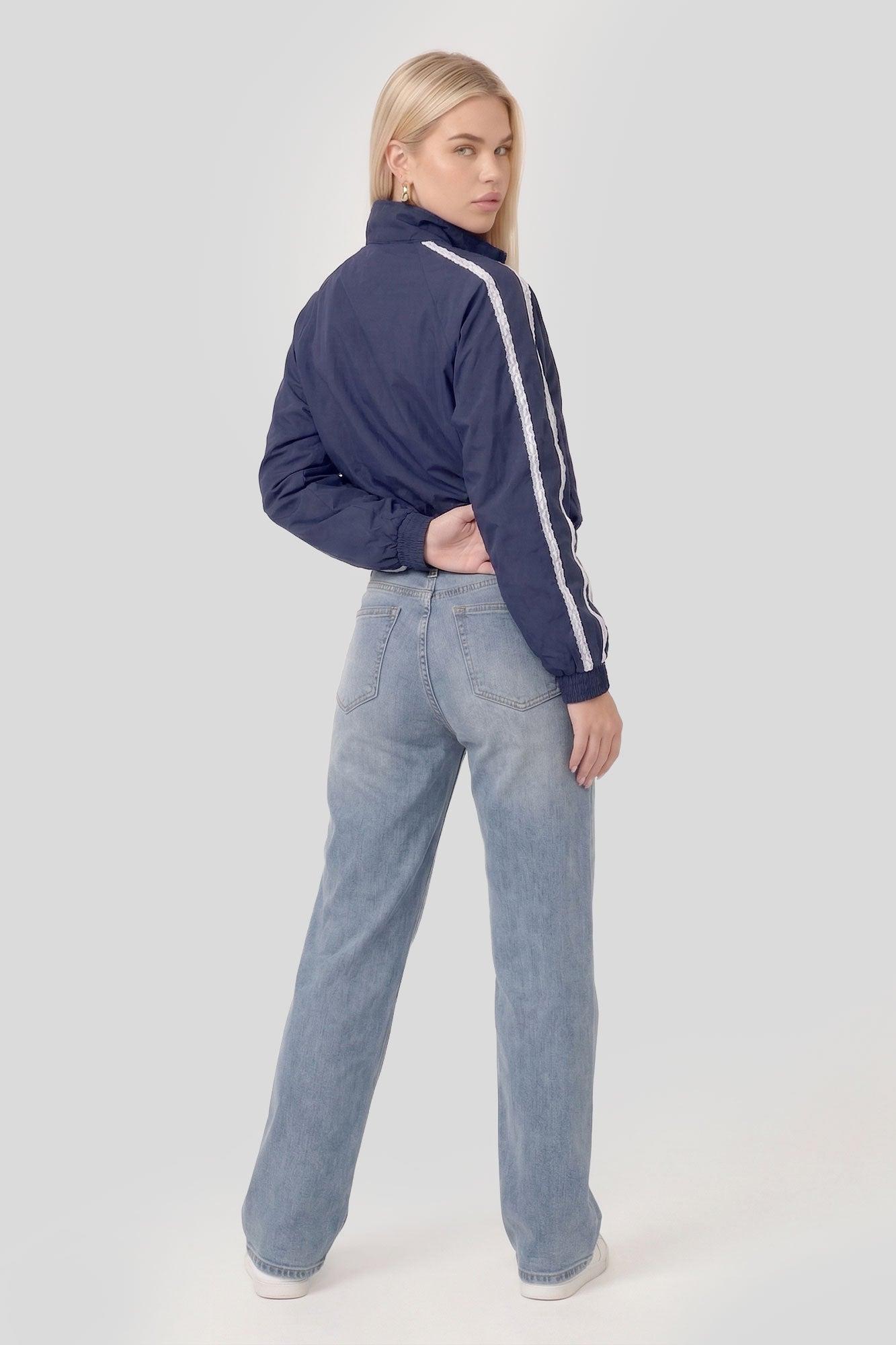 Lace Trim Windbreaker Female Product Image