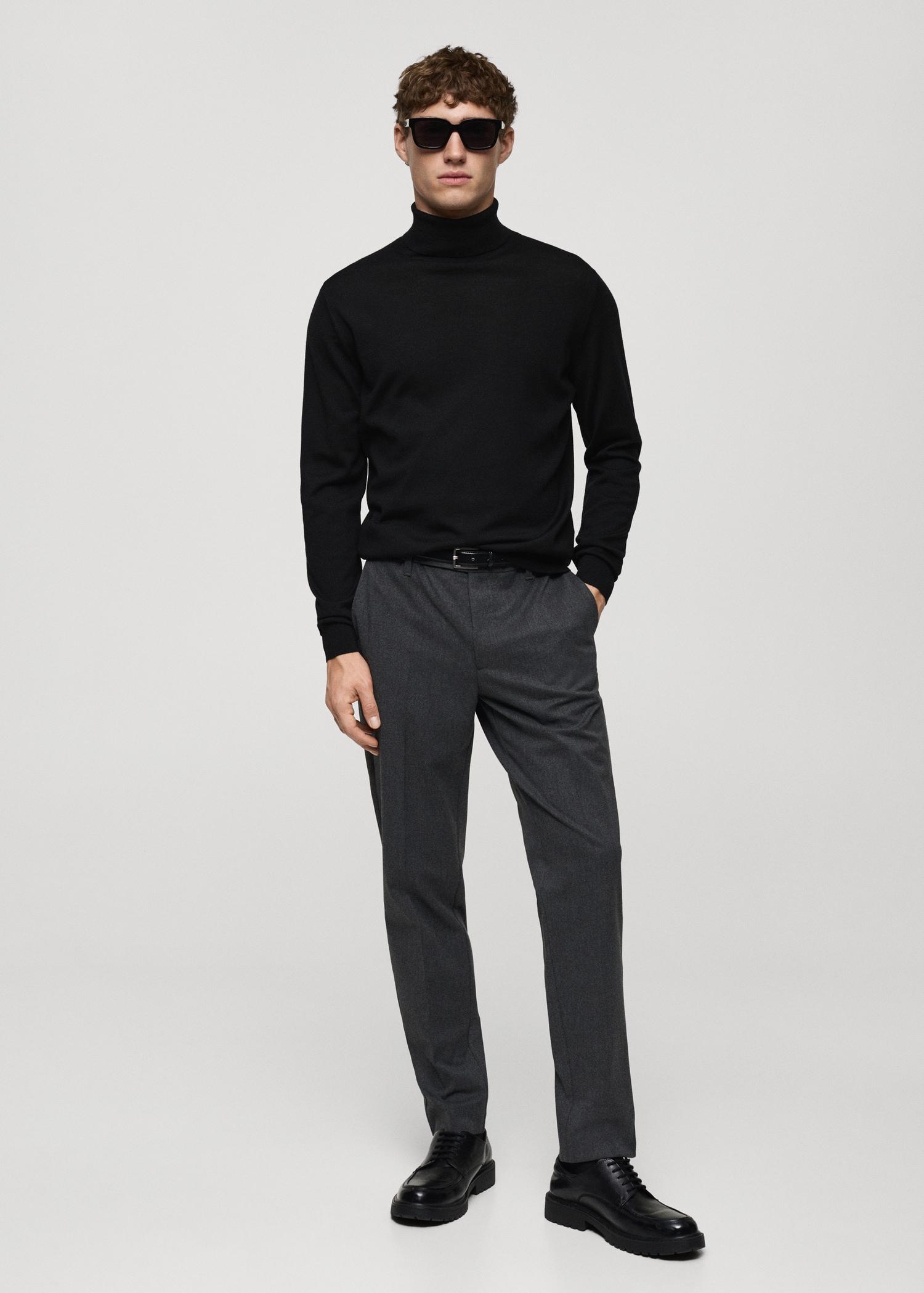 100% merino wool turtleneck sweater - Men | MANGO USA Product Image