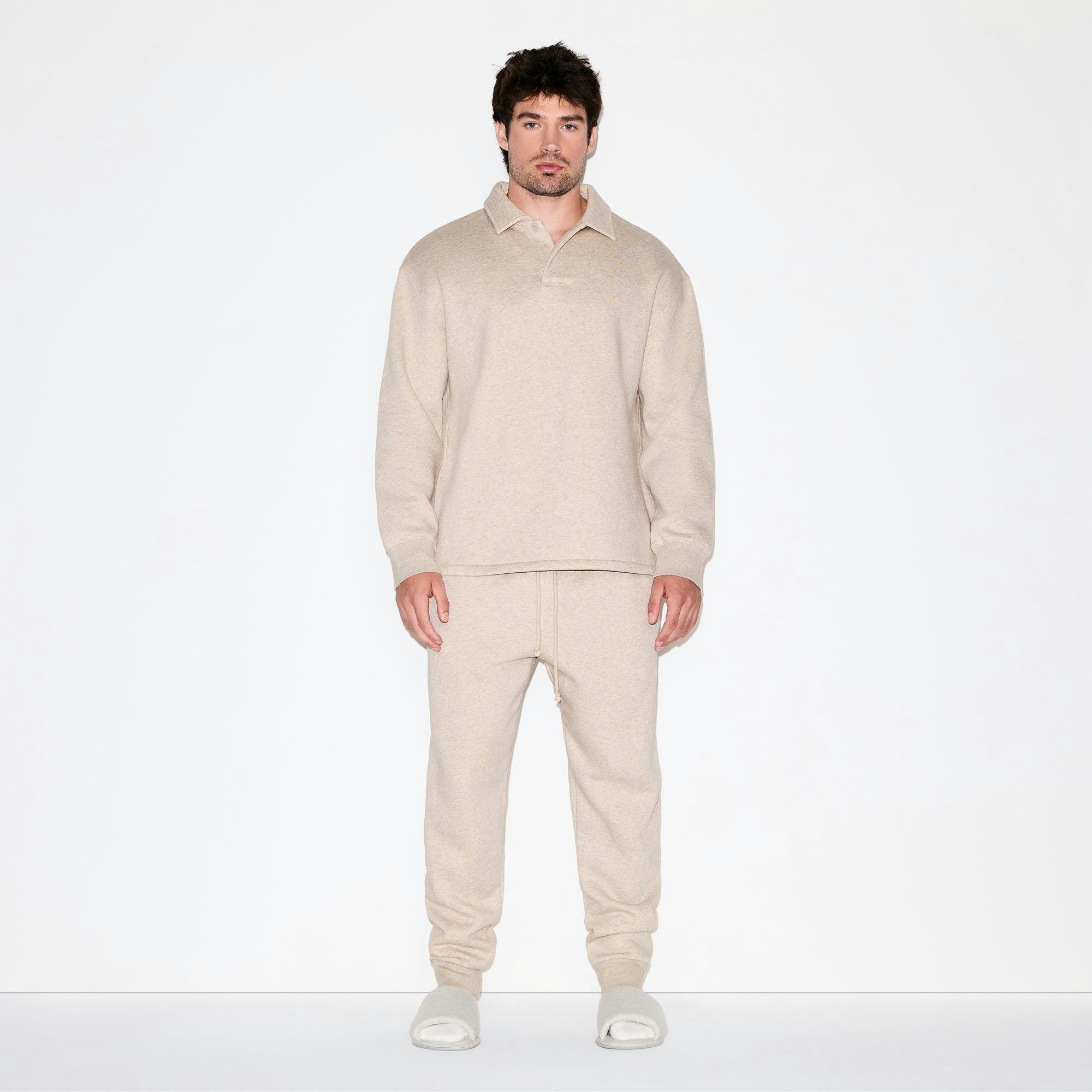 FLEECE LOUNGE MENS TAPERED JOGGER | DESERT HEATHER Product Image