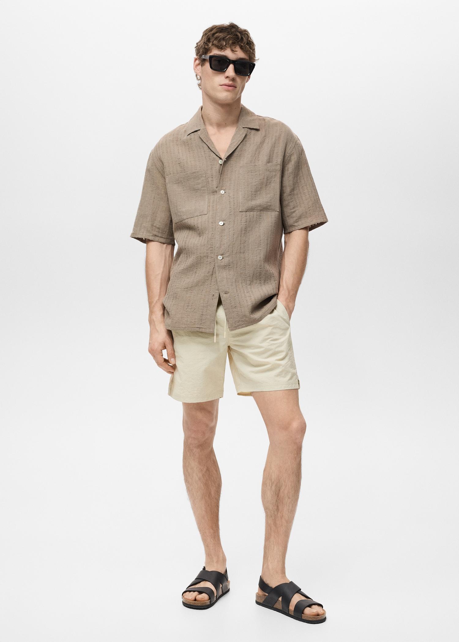 Basic drawstring swimsuit - Men | MANGO USA Product Image