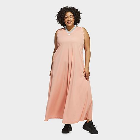 Womens adidas Tiro Cut 3-Stripes Soft Mesh Long Dress (Plus Size) Product Image