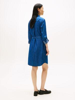 Belted Utility Denim Shirtdress Product Image