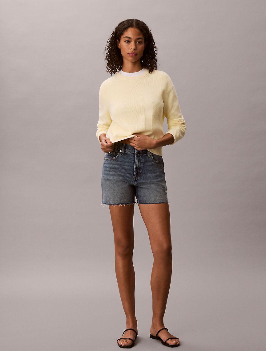 Smooth Cotton Monogram Sweater Product Image