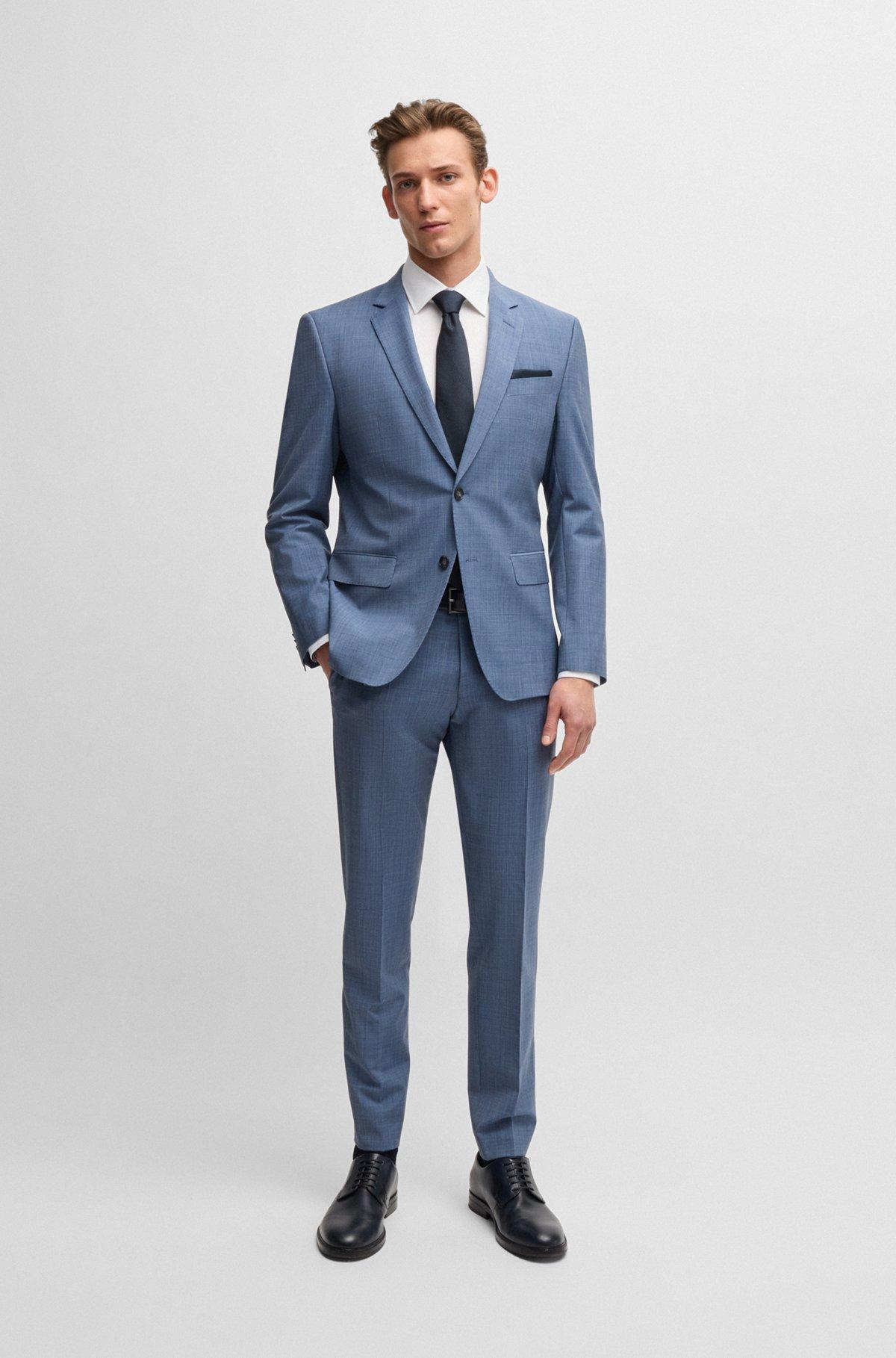 BOSS - Slim-fit shirt in easy-iron cotton poplin - White Product Image