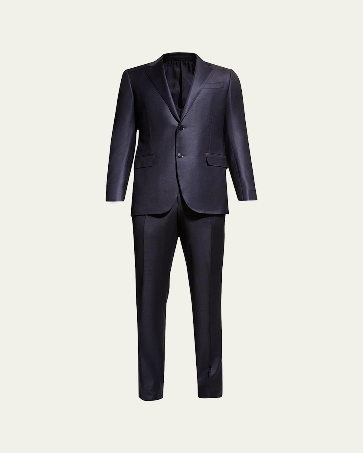 Mens Wool Tic-Weave Suit Product Image