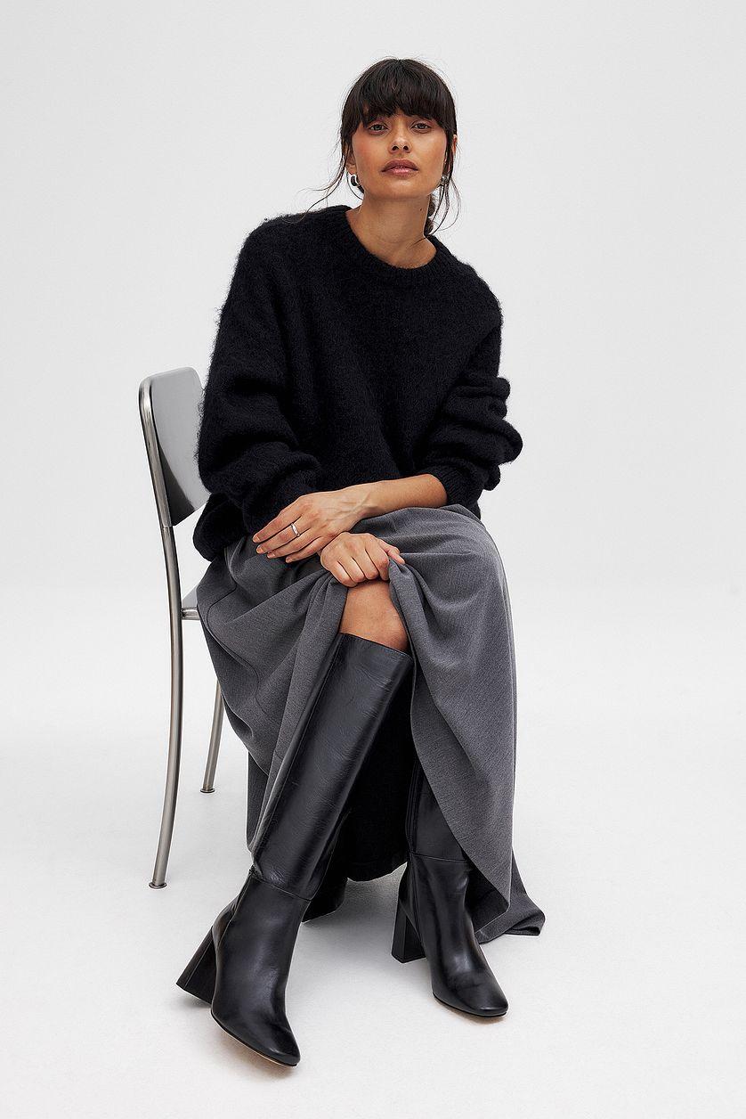 Leather Knee High Boots Product Image