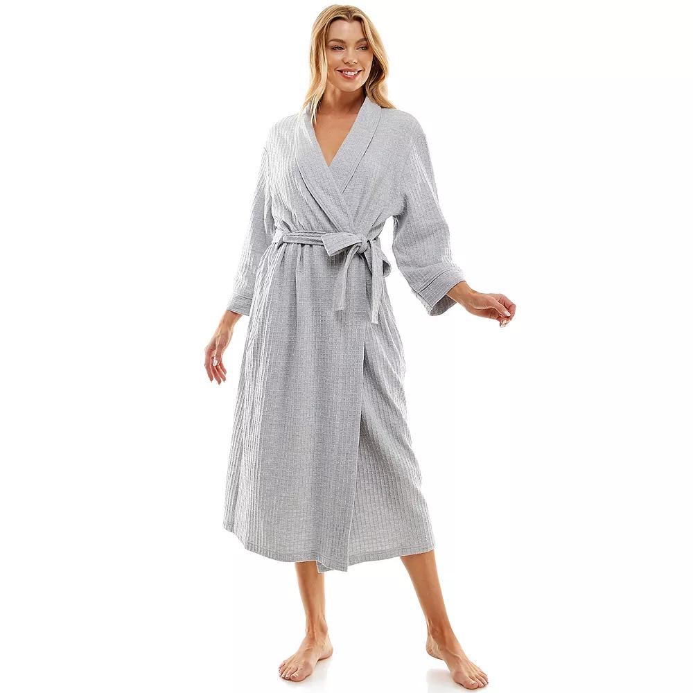Women's Croft & Barrow® Waffle-Knit Kimono Robe,  Product Image